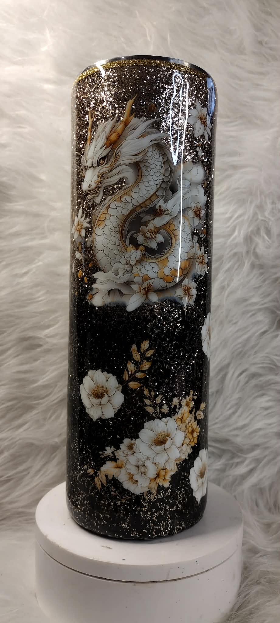 30oz skinny hoggdle - white dragon