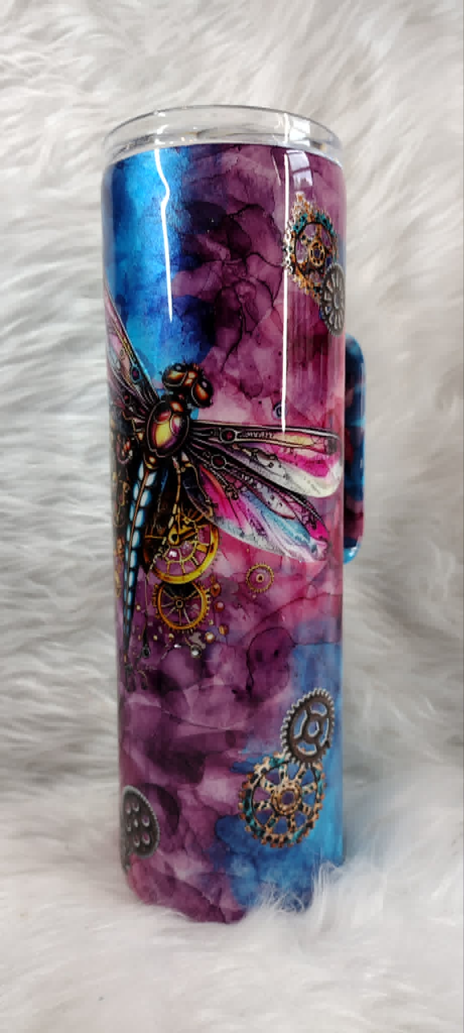 30oz hoggdle- steampunk dragonfly