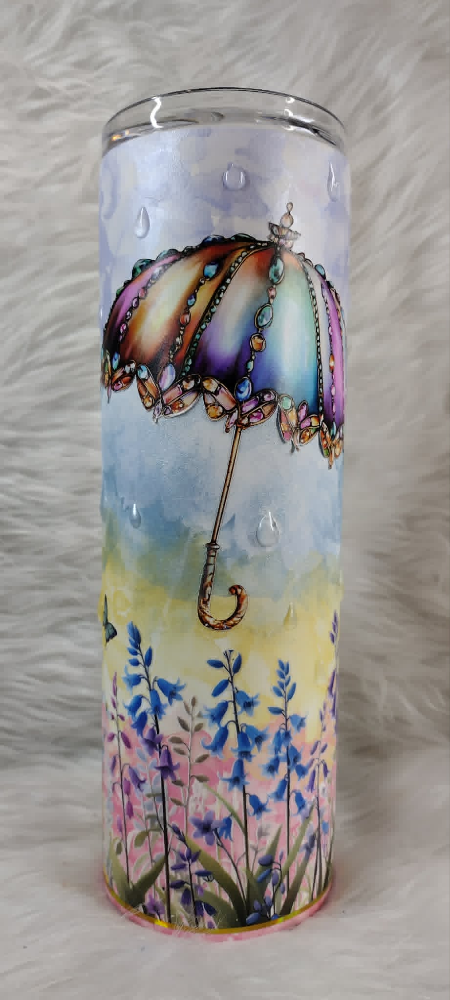 30oz skinny - umbrella in the rain